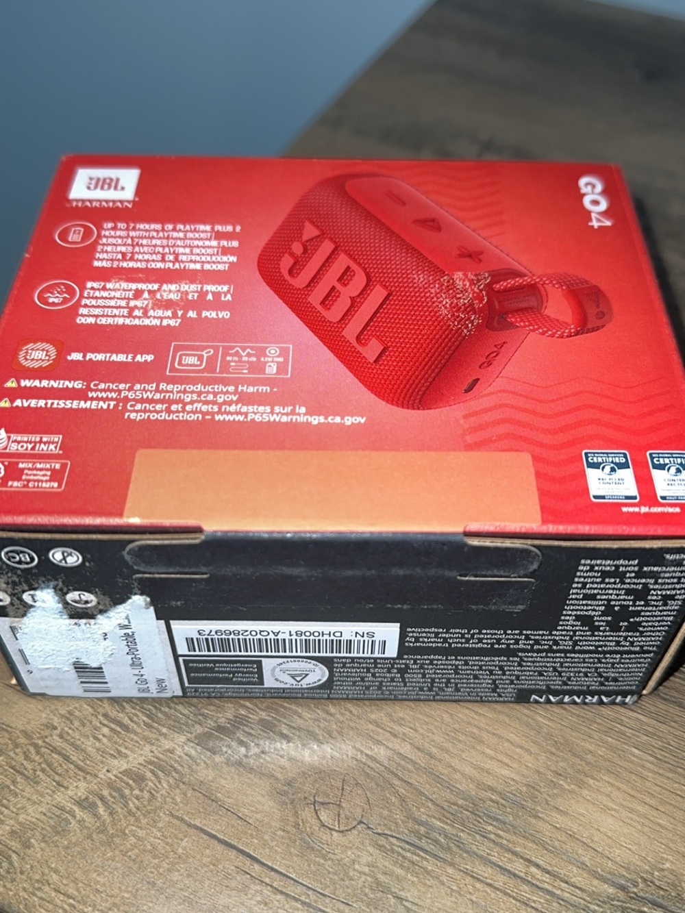 NEW! JBL GO 4 Portable Bluetooth Speaker - Red - Picture 2 of 4